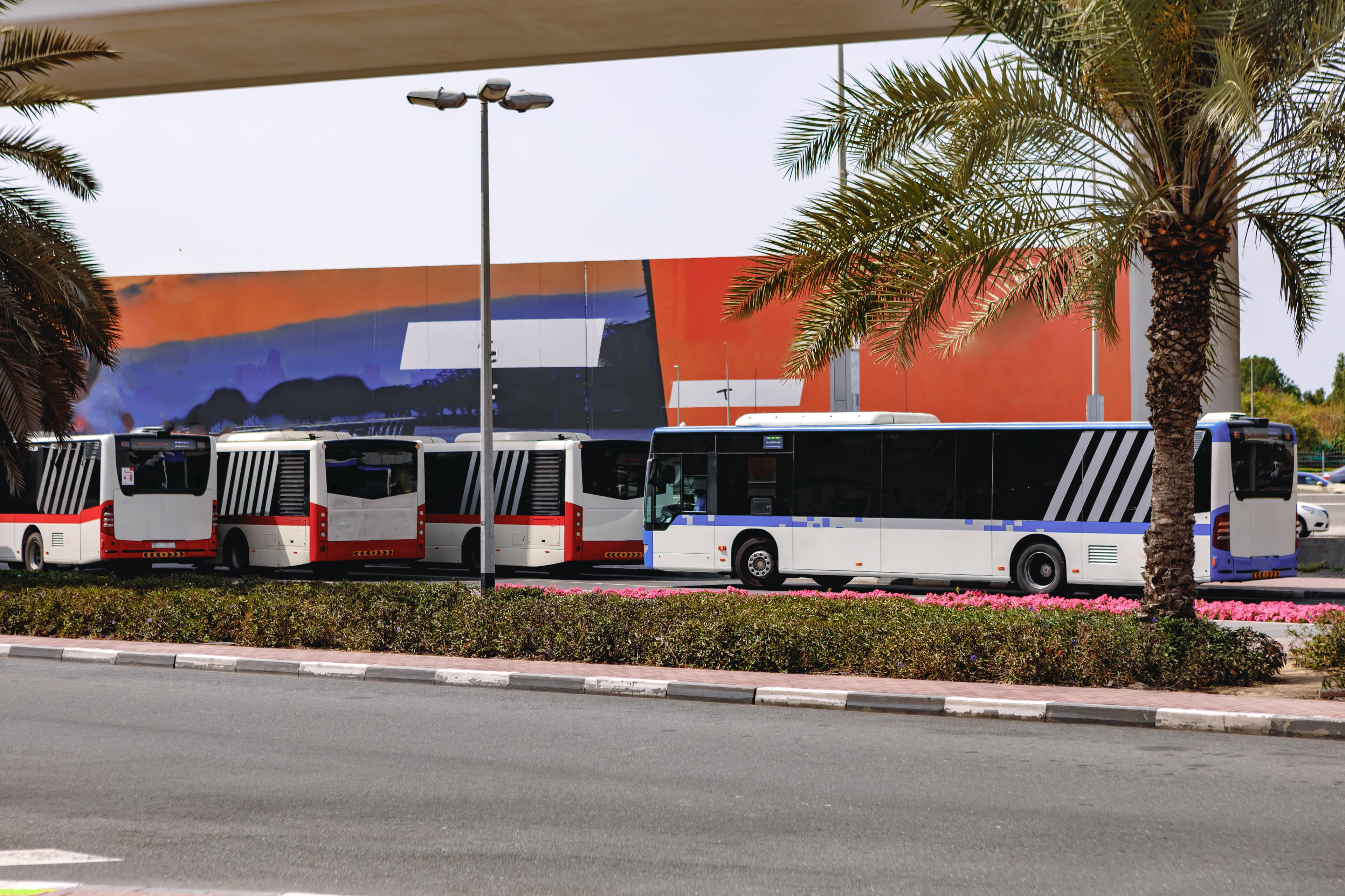 Blue Sky Buses fleet in Abu Dhabi